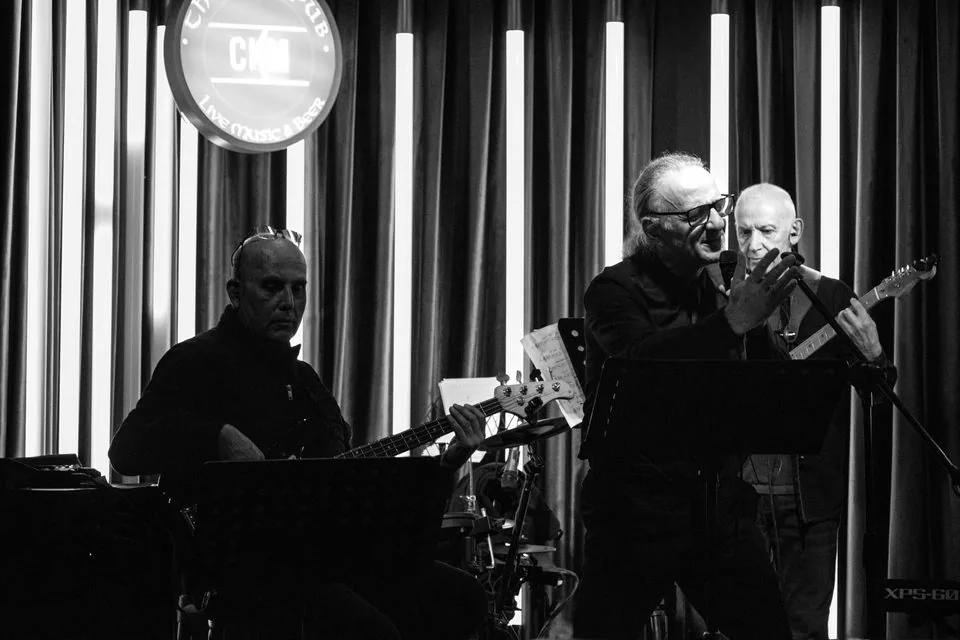Grup Vintage canlı performansından yakın plan